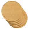 Chopping Boards 6 pcs Ã˜15.7"x0.6" Bamboo