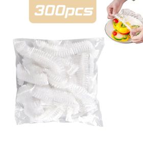 100-300pcs Disposable Food Cover Bag Plastic Wrap Elastic Food Lids Storage Kitchen Organizer Fresh Bag Fruit Bowls Caps Packing (Color: 300PCS, Ships From: China)