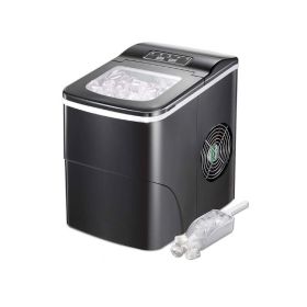 Home Portable Self-Clean Countertop Ice Maker (Color: BLACK)