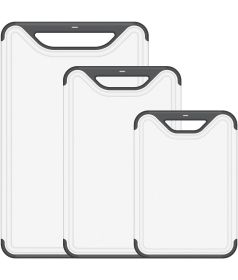 Household Kitchen Accesionse Set of 3 Cutting Boards (Color: BLACK)
