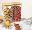 Airtight Food Storage Containers with Bamboo Lids, Plastic Kitchen and Pantry Organization Canisters for Cereal, DryFood, Flour and Sugar, BPA Free